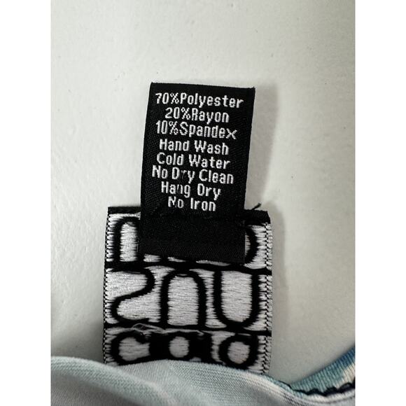 Clara Sun Woo Tunic Top Womens 3X Abstract Print Asymmetrical Made in USA - Picture 10 of 12